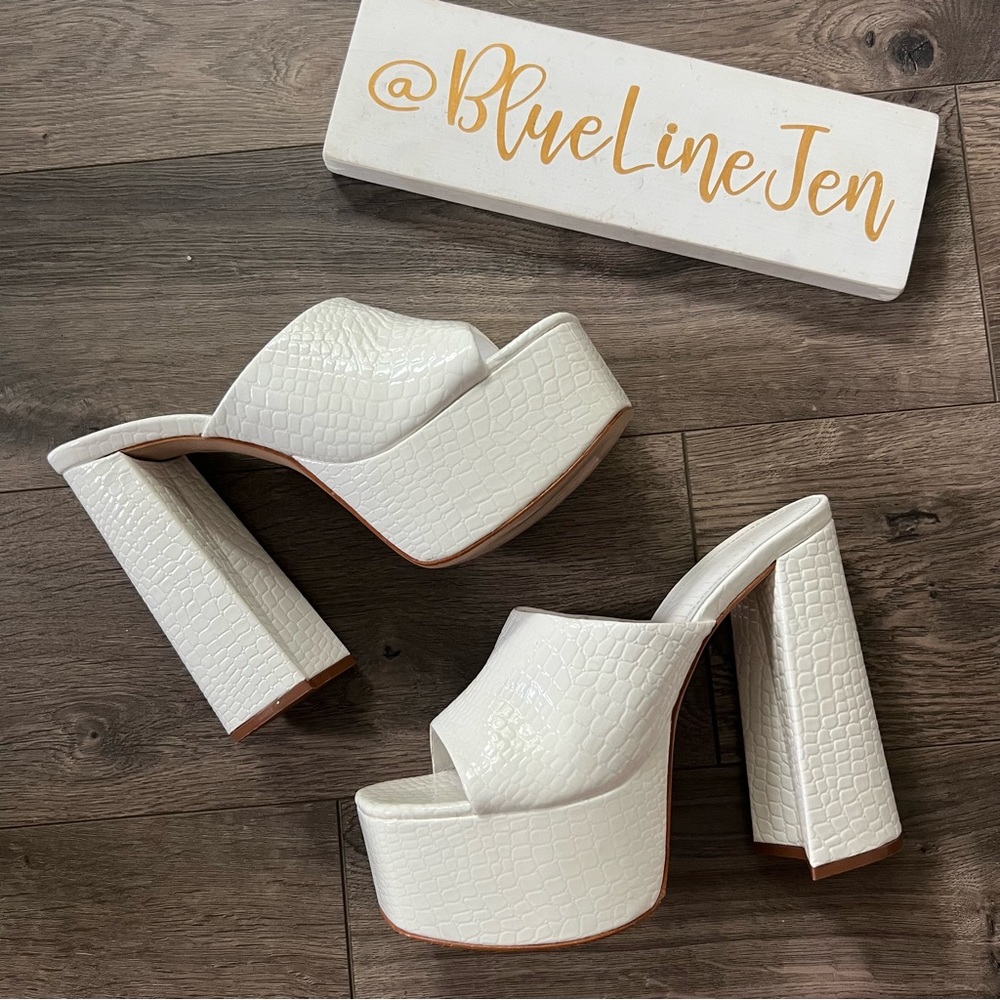 SCHUTZ White Platform Shoes